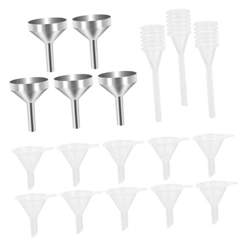 Mini Metal Funnel Set with Pipettes for Filling Perfume Essential Oils and Liquids - Image 1