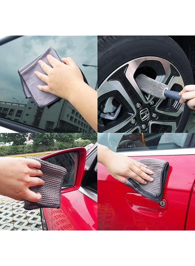 SCIENISH Car Detailing Kit,Auto Cleaning Supplies,Car Wash Kit 9/6 Pcs Car Wash Set,Car Cleaning Supply,Car Wash Supplies,Car Interior Cleaning Kit,Car Cleaning Sets,Car Cleaning Tools (9 Pcs Grey) - Image 5
