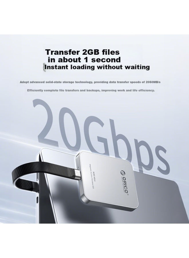 Orico 512gb Magnetic Portable Solid State Drive Pssd High-speed 2000mb/s Compatible With Apple Iphone 17 Phones, Tablets, Laptops Expansion K20mini - Image 3
