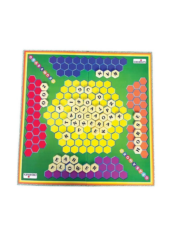 Creative's Creative's Grab a Word | Improve Spelling & Language Skills for Kids | Learning Board Game for Kids | Fun Board Game | Children to Build Scoring Words | 100 Play Tiles | Ages 8 & Up  - Image 2