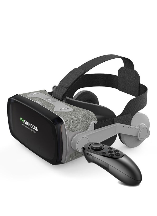 Generic VR Glasses Thousand Magic 9 Generation VR SHINECONG07E Fabric Virtual Reality 3D Helmet-Color:G07E +052 Handle  - Image 1