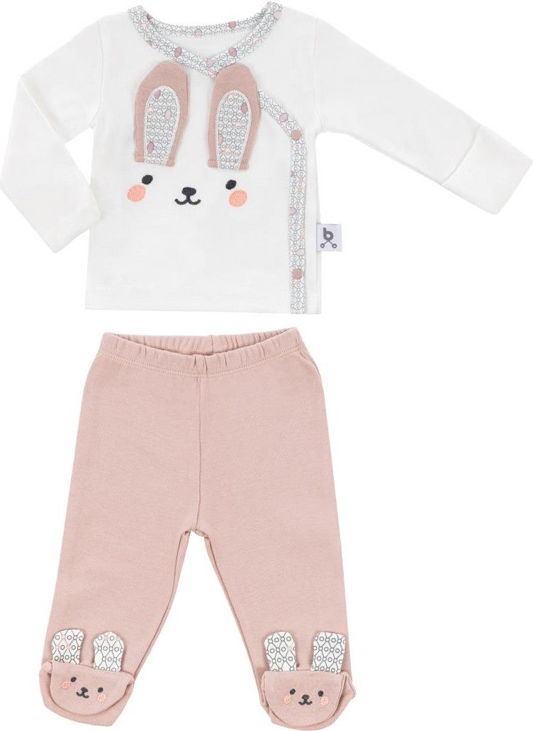 Gezenbebe Hero Bunny Embroidered Bodysuit & Booties Pants Set for Babies  - Image 1