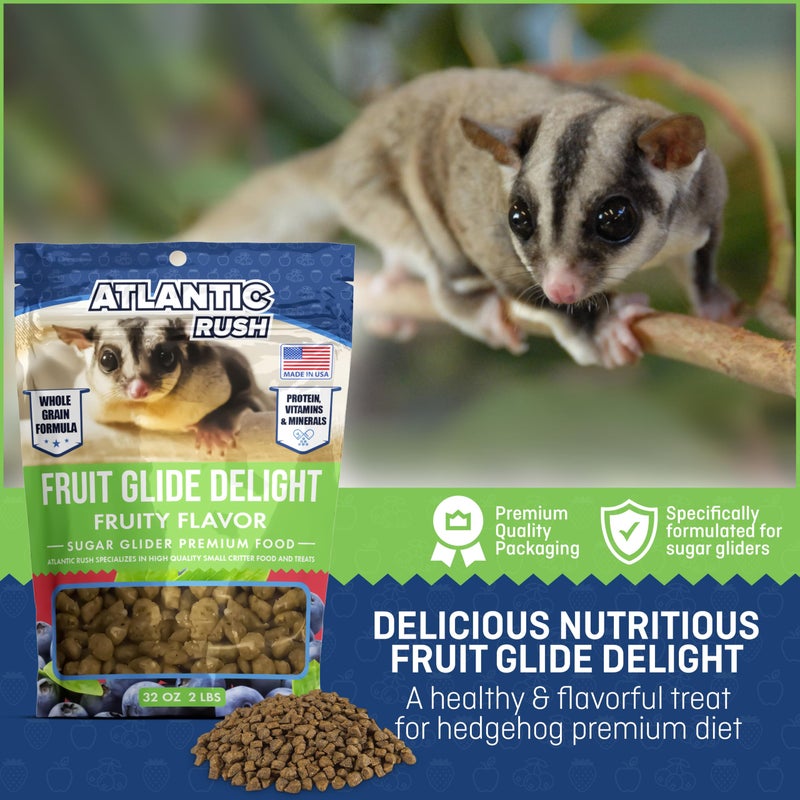Atlantic Rush Fruit Glide Delight Sugar Glider Food - 2lb Resealable Bag of Food for Sugar Gliders - Sourced and Made in USA - Sugar Glider Supplies - Sugar Glider Stuff - Sugar Glider Treats - Image 5