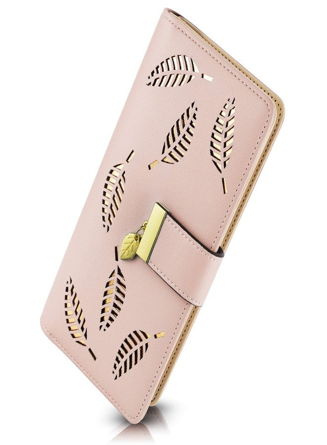 PGXT Women's Long Leather Card Holder Purse Zipper Buckle Elegant Clutch Wallet - Image 1