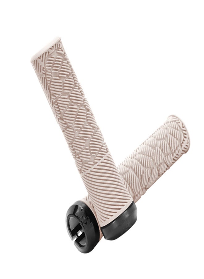 إنلي مقابض مقود الدراجة بقفل فردي مانع للانزلاق، تناسب مقابض مقاس 22.2 مم للدراجات الجبلية/الدراجات اليومية/الدراجات القابلة للطي، لون وردي - Image 2