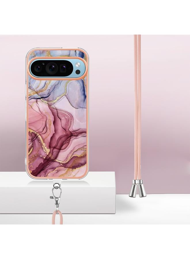 اس-توب جراب لهاتف Google Pixel 9 Pro XL، جراب هاتف IMD مزدوج الجوانب مطلي بالرخام الكهربائي مع حبل - Image 2