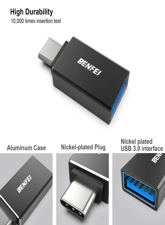 BENFEI 5 Pack USB C to USB 3.0 Adapter, USB C to A Male to Female Adapter Compatible with iPhone 15 Pro/Max, MacBook Pro/Air 2023, iPad Pro, iMac, S23, XPS 17, Surface Book 3 and More - Black - Image 5