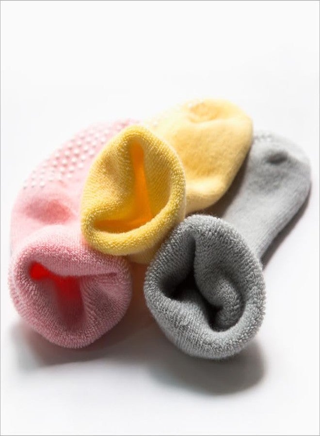 Baby Socks, Toddler, Unisex Warm Thick Cotton, Non Slip Grip, Size 0-36 Months, 6 Pairs Packs, 6 Colors. - Image 5