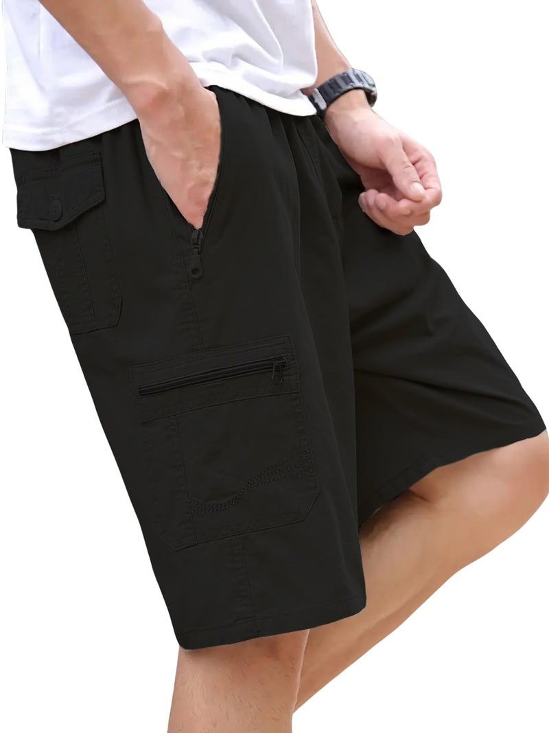 Lymio Men shorts || Men shorts cotton || Men shorts casual (Short-17-Black-L) - Image 1