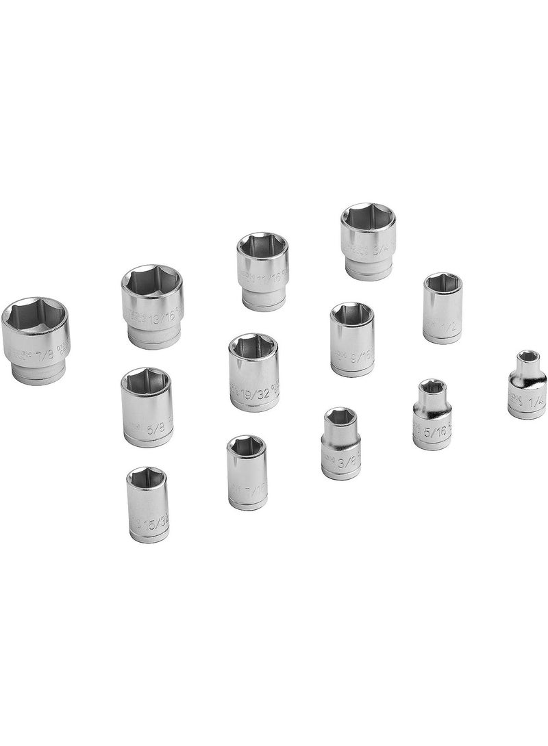 jetechtool Jetech 26-Piece 3/8-Inch Drive Socket Set, Standard & Deep Sockets, Ratchet, Extension Bar, Universal Joint & Adapter, 6-Point Cr-V Steel, SAE – SK3/8-26INSP - Image 4