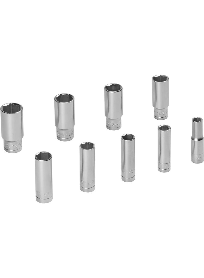 jetechtool Jetech 26-Piece 3/8-Inch Drive Socket Set, Standard & Deep Sockets, Ratchet, Extension Bar, Universal Joint & Adapter, 6-Point Cr-V Steel, SAE – SK3/8-26INSP - Image 3