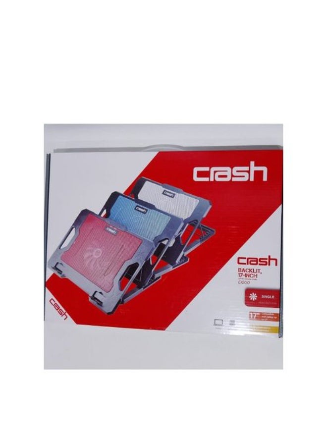 Crash C1000 Laptop Cooling Pad – Efficient Cooling with 140mm Fan, LED Lighting, Non-Slip Base & 5 Adjustable Angles, Fits up to 17-inch Laptops - Image 2