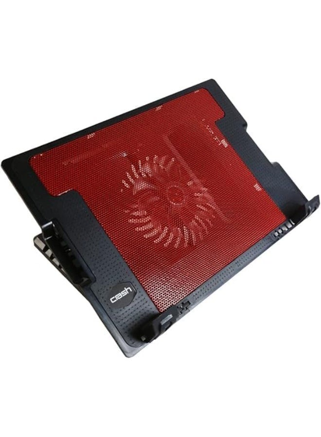 Crash C1000 Laptop Cooling Pad – Efficient Cooling with 140mm Fan, LED Lighting, Non-Slip Base & 5 Adjustable Angles, Fits up to 17-inch Laptops - Image 1