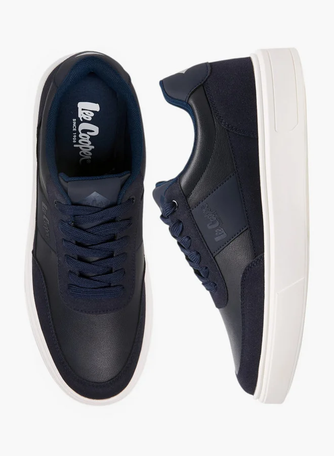 Lee Cooper Men's Solid Lace-Up Sneakers