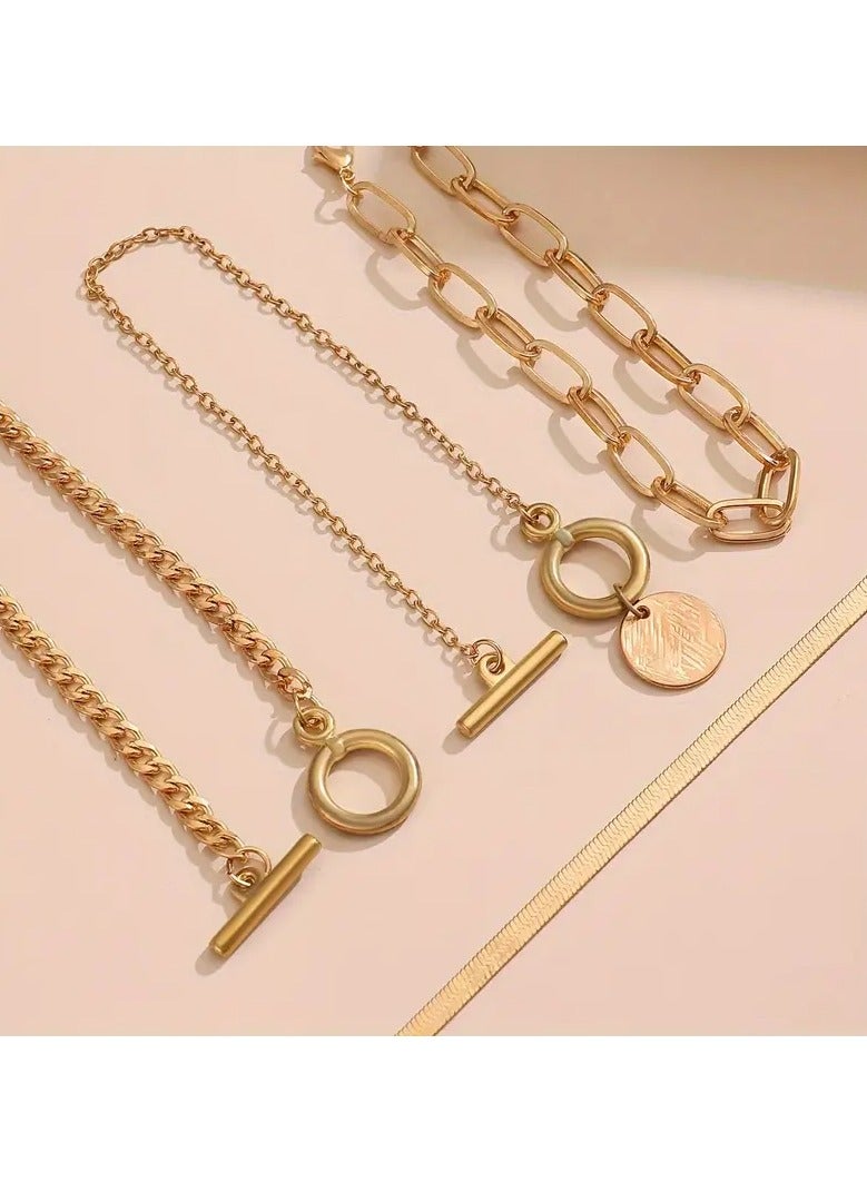 جلوسكي 4/مجموعة أزياء جديدة لؤلؤة قفل سلسلة ثعبان سوار سوار مجموعة مجوهرات أنثى بانك سحر مفتوح سوار أزياء مجوهرات هدية - Image 4