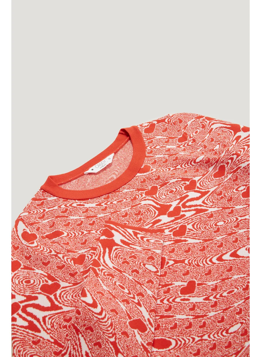 Matalan Girls Candy Couture Red Print Jumper