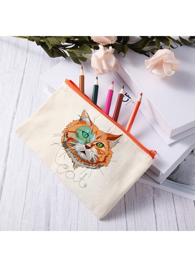 Reginary 80 Pack Canvas Zipper Makeup Bags Bulk Pencil Pouches Blank Diy Craft Canvas Cosmetic Bag Pouch With Zipper For Makeup Cosmetic Toiletry Stationary Storage (Colorful Zippers)  - Image 5