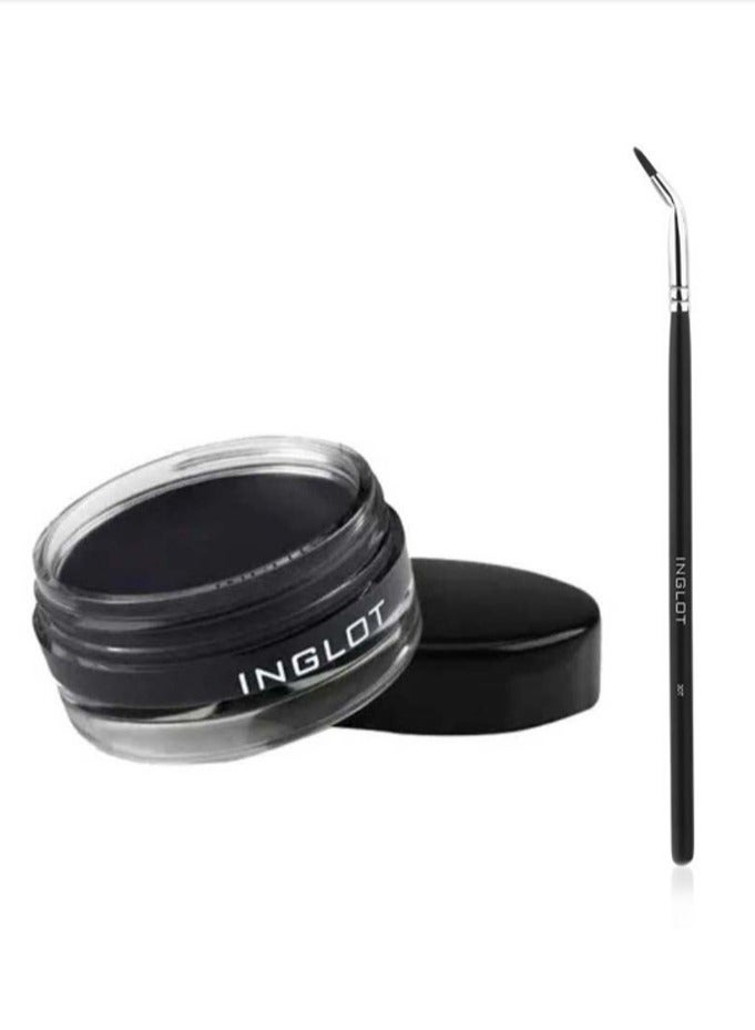 Inglot Eyeliner Gel 77 Black + Eye Brush 30T Black
