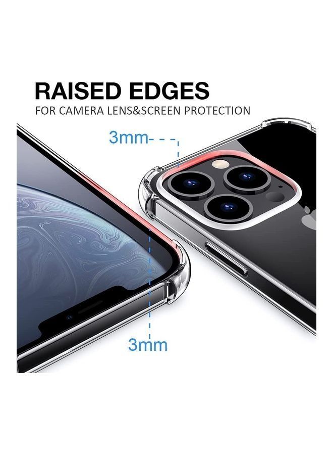 جراب غطاء وسادة هوائي متطور مع واقي شاشة من الزجاج المقوى لهاتف iPhone 13 Pro 6.1 بوصة شفاف - Image 4