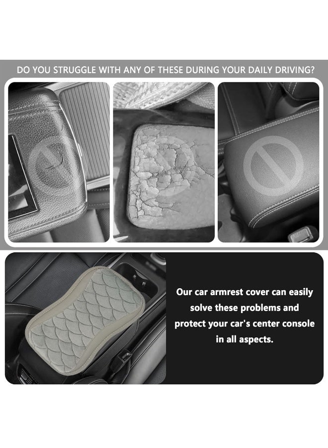 MOB Car Armrest Cushion Soft Memory Foam Elbow Support Pad Center Console Cover Wear Resistant Protector Universal Fit - Image 4