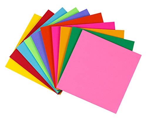 Hygloss Note Paper Cube - 5" Square Non-Sticky Memo Pad - 250 Sheets in 10 Assorted Bright Colors - Note Cubes - Perfect for Office & School Supplies - Not Sticky - Image 2
