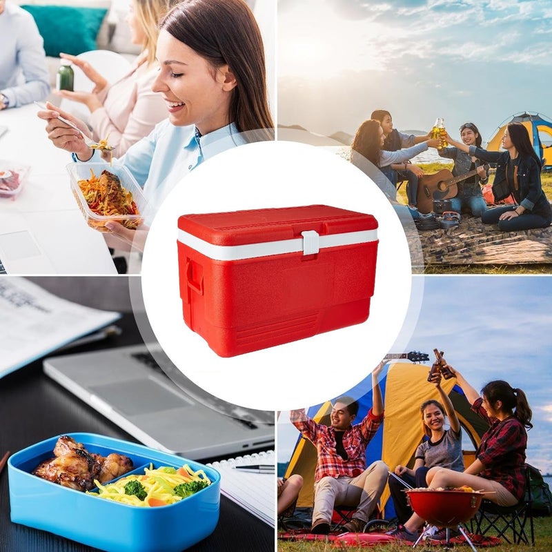 Divik صندوق ثلج ديفيك مع مقبض حاوية صندوق ثلج مبرد حزمة ثلج سهلة الحمل والوصول صندوق تخزين مكعبات الثلج للسفر 1 قطعة أحمر - Image 5