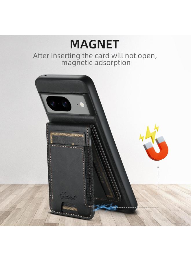 Suteni Case For Google Pixel 9 Pro H17 Oil Eax Leather Detachable Wallet Phone Case - Image 4