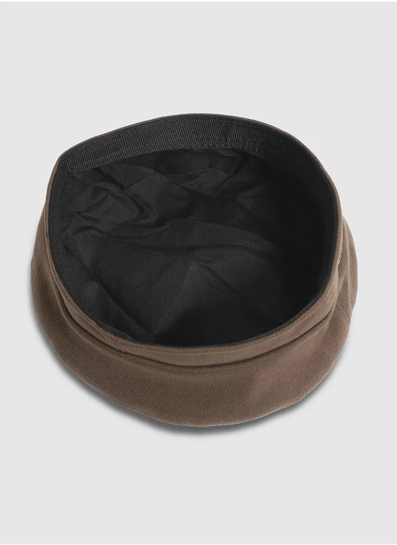 Haute Sauce Pin Tipped Beret Hat - Coffee Brown