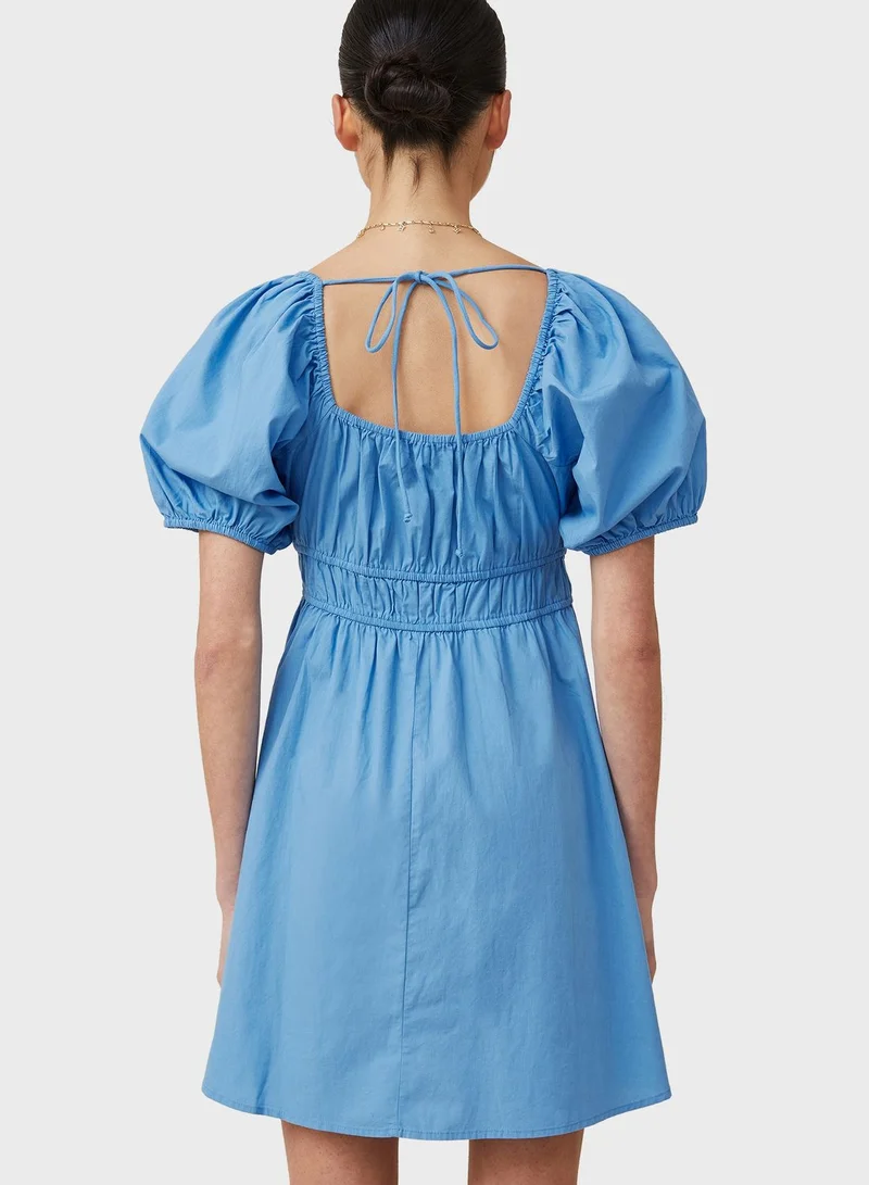 Cotton On Blue Puff Sleeve Dress
