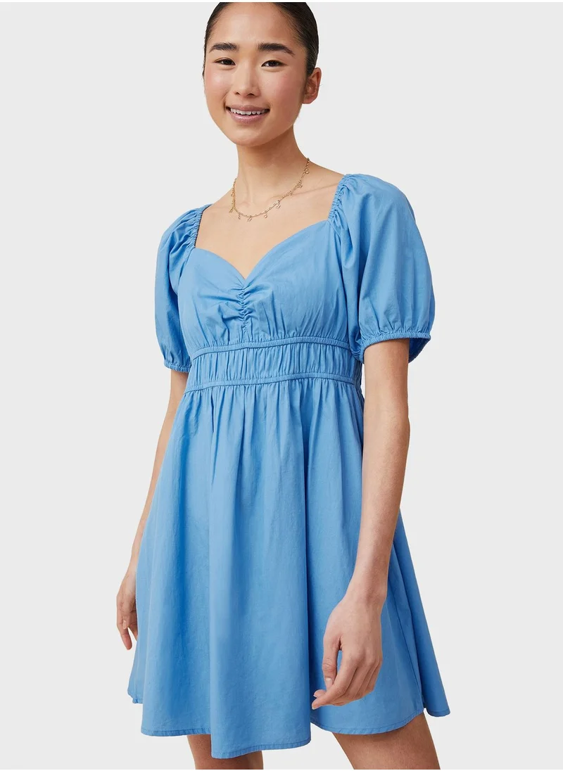 Cotton On Sweetheart Neck Puff Sleeve Dress