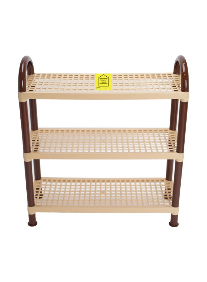 Concept home 3-Tier Shoe Rack Organizer Beige 55.5X21.7X61 Cm 9 Pairs Of Shoe - Image 3