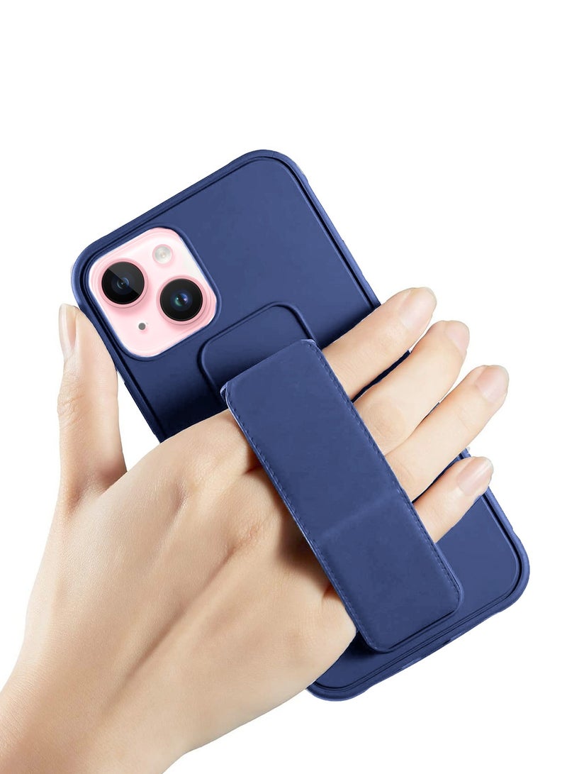 Wtech Apple iPhone 15 Plus TPU Rubber Silicone Hand Grip Protective Phone Case Cover - Navy Blue - Image 2