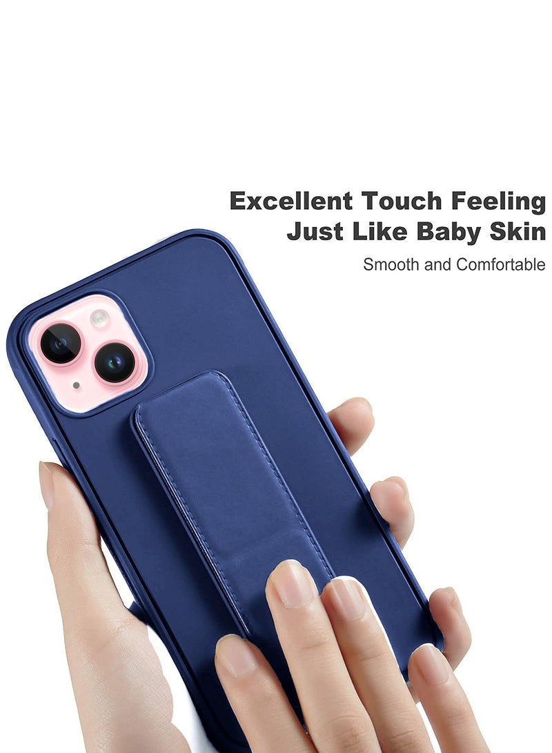 Wtech Apple iPhone 15 Plus TPU Rubber Silicone Hand Grip Protective Phone Case Cover - Navy Blue - Image 4