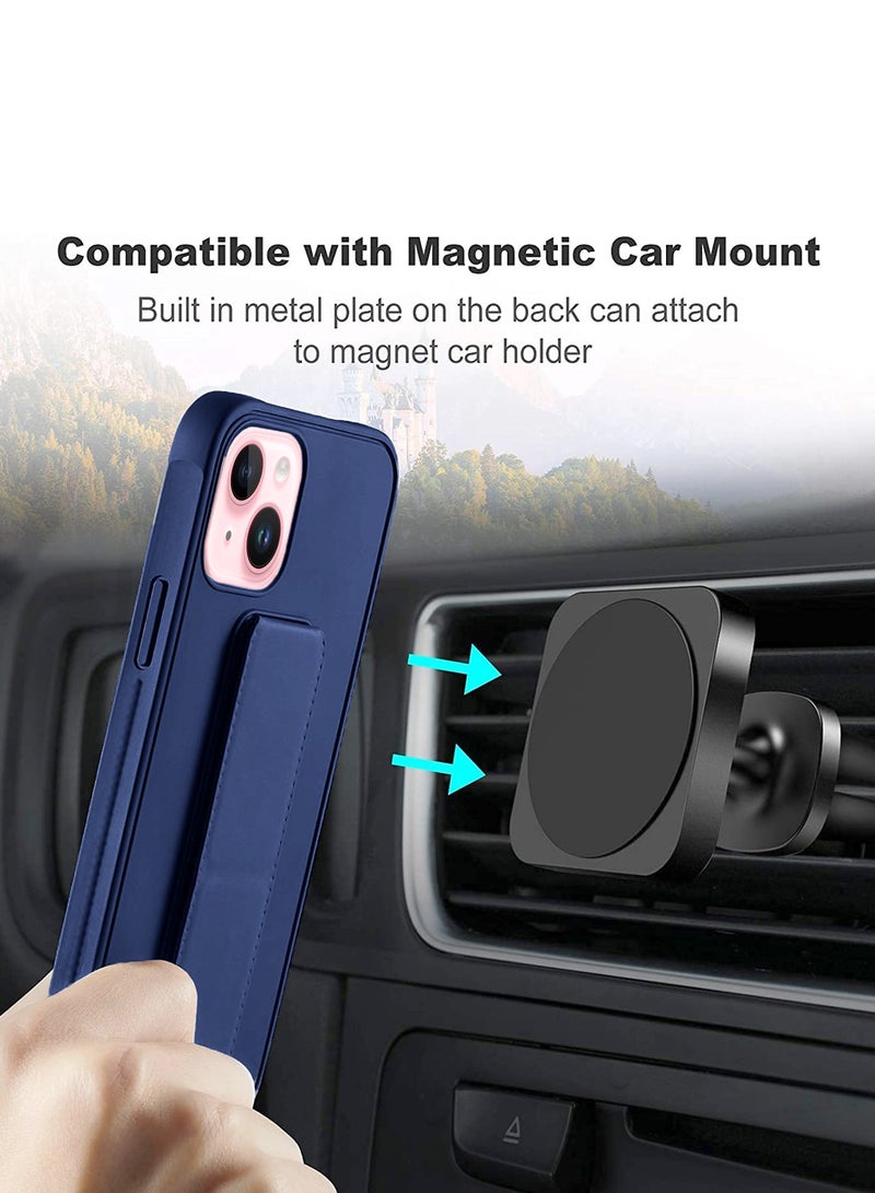 Wtech Apple iPhone 15 Plus TPU Rubber Silicone Hand Grip Protective Phone Case Cover - Navy Blue - Image 3