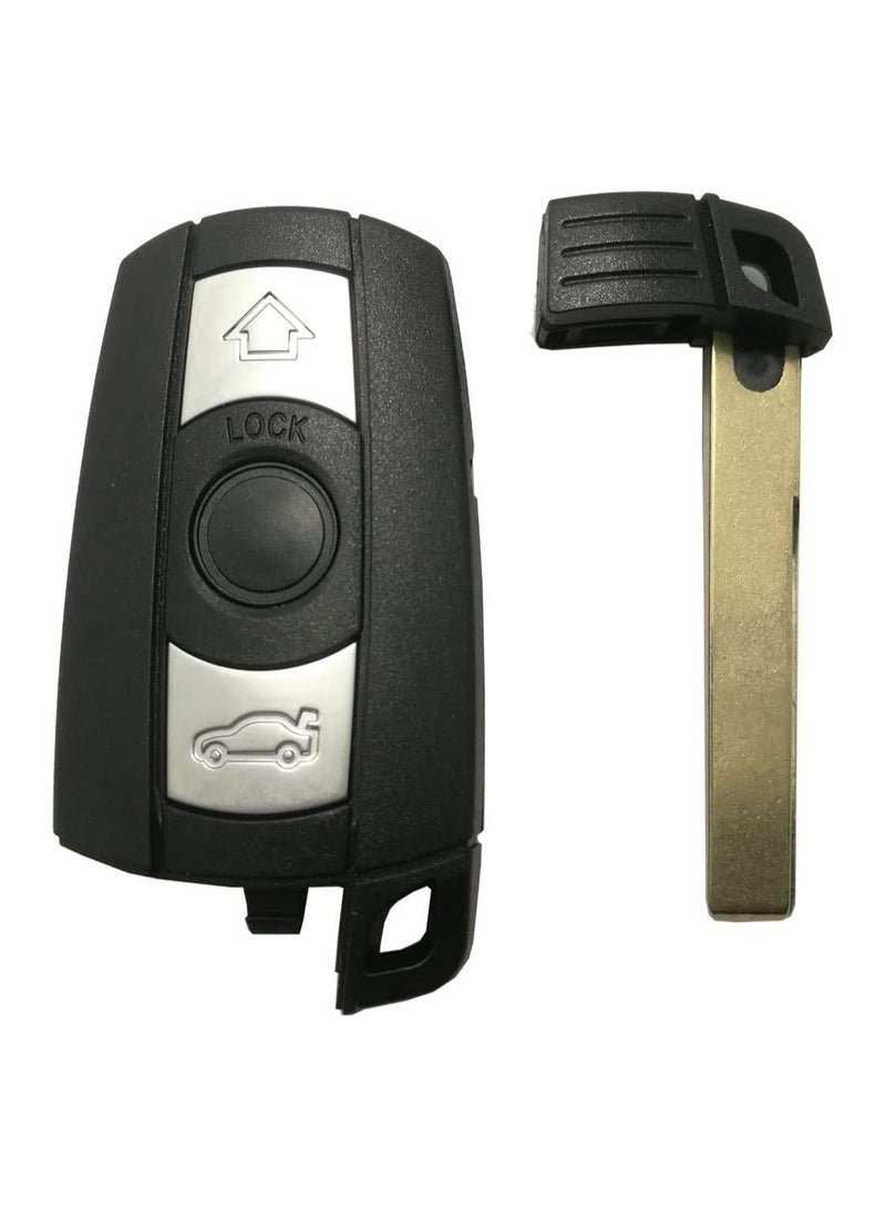 Rubik 3 Buttons Replacement Uncut Key Shell Case for BMW 1 3 5 Series X1 X3 X5 X6 Z4 328i 325i 320, Keyless Entry Car Remote Control Fob Cover (Style B) - Image 4