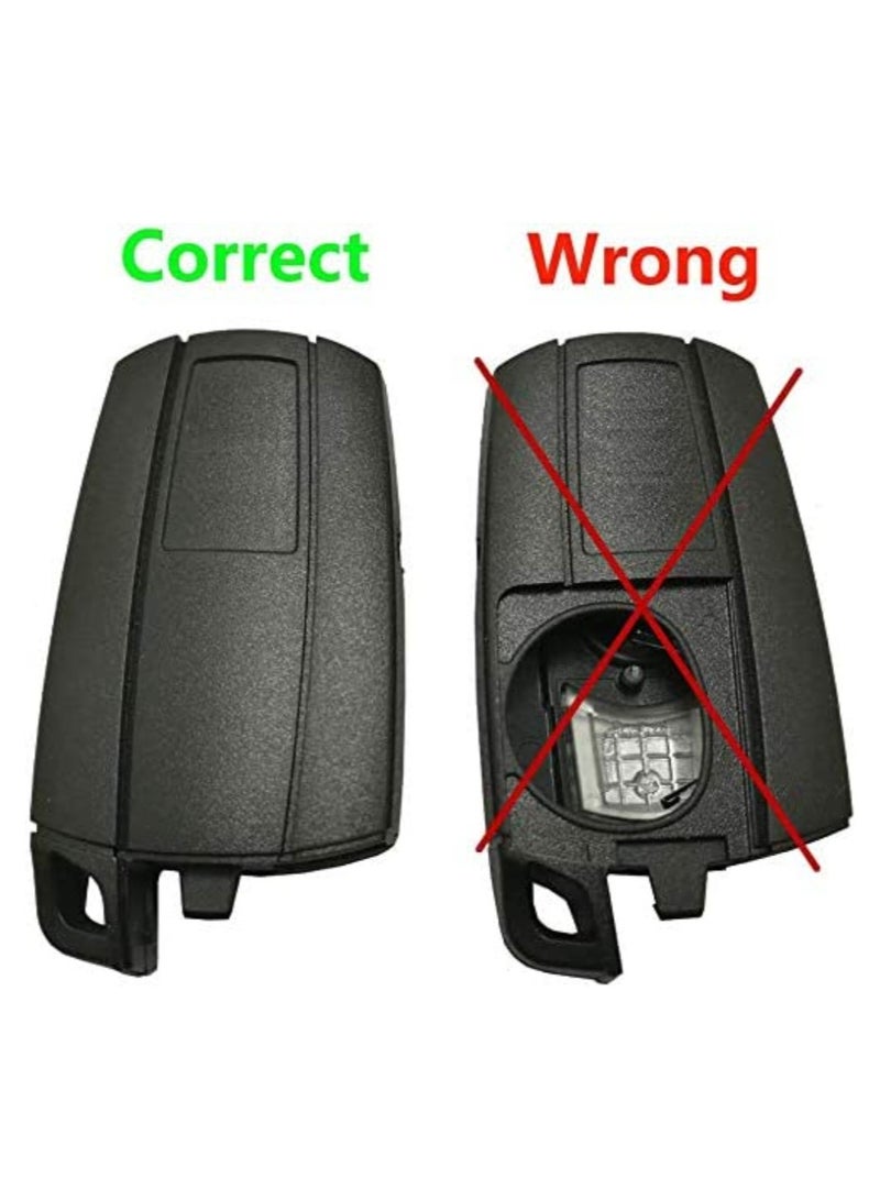 Rubik 3 Buttons Replacement Uncut Key Shell Case for BMW 1 3 5 Series X1 X3 X5 X6 Z4 328i 325i 320, Keyless Entry Car Remote Control Fob Cover (Style B) - Image 2