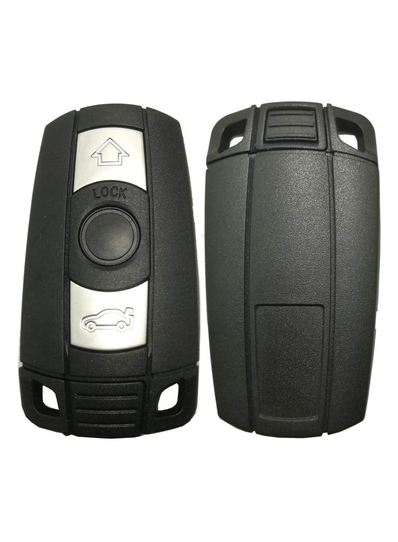 Rubik 3 Buttons Replacement Uncut Key Shell Case for BMW 1 3 5 Series X1 X3 X5 X6 Z4 328i 325i 320, Keyless Entry Car Remote Control Fob Cover (Style B) - Image 1