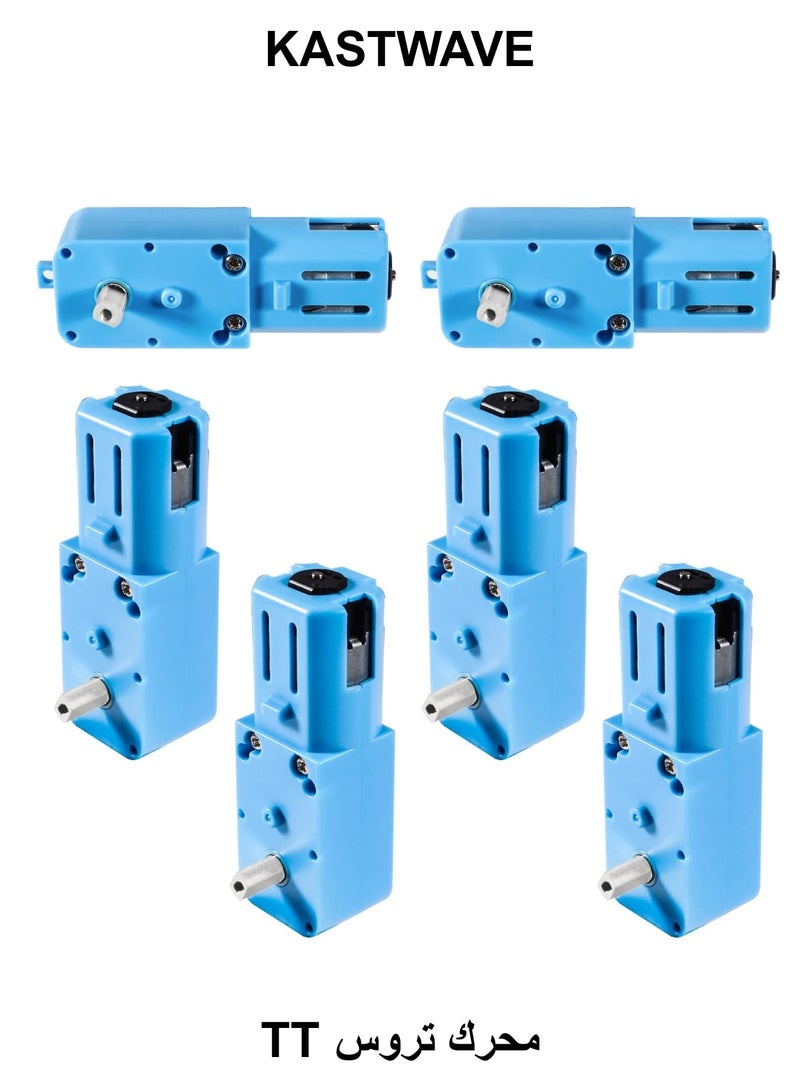 TT Gear Motor 1 : 90 Mini DC 6V Gear TT Motor with Metal Gears for for Robot Smart Car DIY RC Toys Electric Motor Gearbox Blue  (Blue) - Image 1