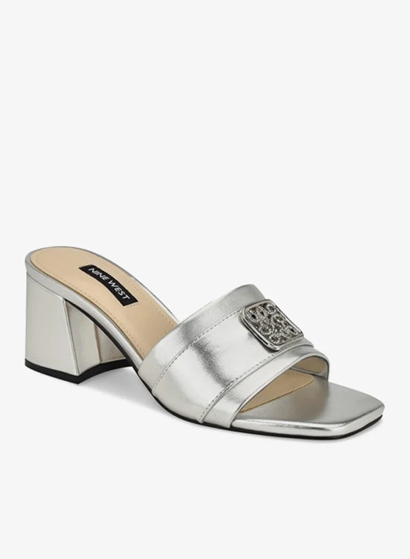 GALEY Embellished Block Heel Sandals