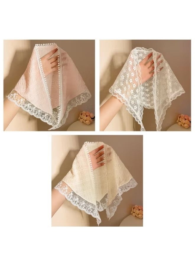 3 PCS Hair Scarf Bandana Handband for Women Triangle Kerchief Women’s Hair Bands Cute Hair Accessory with Head Scarf - Image 1