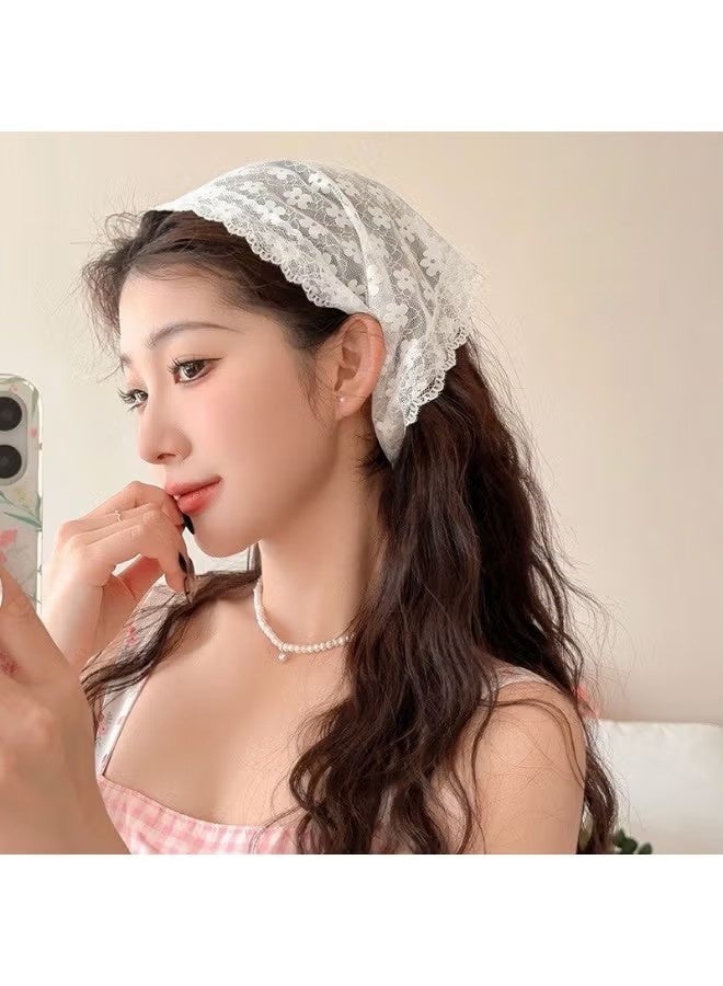 3 PCS Hair Scarf Bandana Handband for Women Triangle Kerchief Women’s Hair Bands Cute Hair Accessory with Head Scarf - Image 2