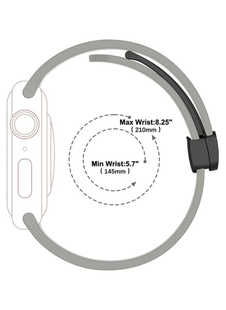 keloray - Magnetic for Apple Watch Band 49mm 45mm 44mm 42mm Women men,Silicone Sport Strap Replacement WristBands for Apple Watch Series 9/ultra 2/8/ultra/7/SE/SE 2nd/6/5/4/3/2/1,iWatch Bands - Image 1