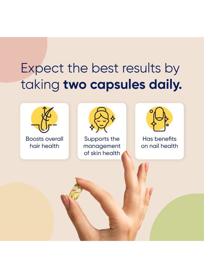 M MOÉRIE Ultimate Hair Boost Supplement for Women & Men - Hair, Skin, Nails Vitamins with Biotin & Minerals for Hair Health - Thicker Hair - 60 Capsules - Image 4