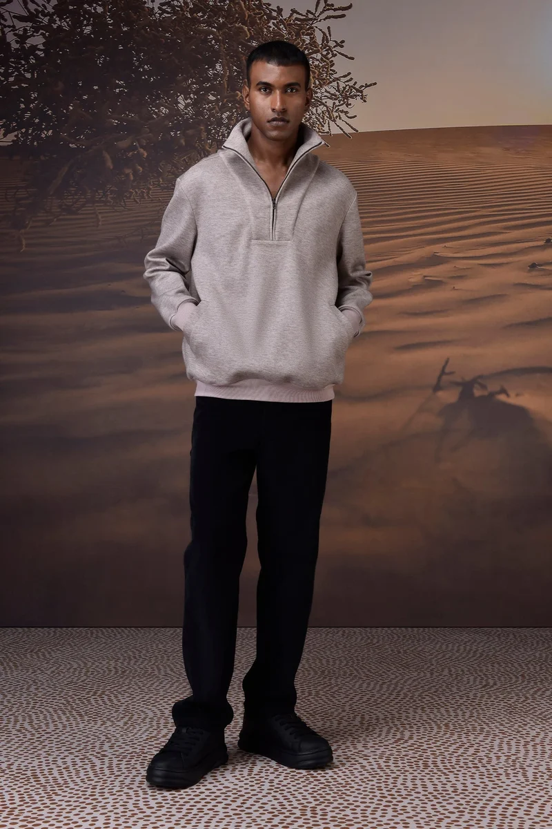 Genes Lecoanet Hemant Mastic DoubleÂ Layer Fleece Half-Zip Sweatshirt