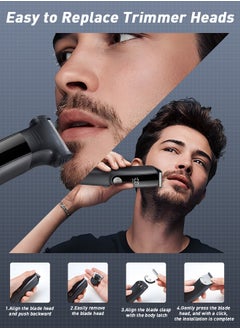 Xoopla Hair Clipper Cordless Professional 5 in 1 Hair Trimmers Beard Trimmer ,Multifunctional Mens Grooming Kit for Beard Face Nose and Ear Hair USB Rechargeable Electric Shaver for Men with Storage Base  - Image 5