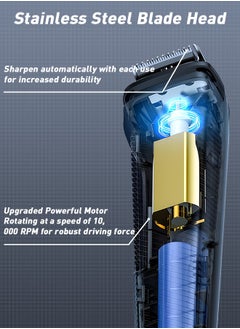 Xoopla Hair Clipper Cordless Professional 5 in 1 Hair Trimmers Beard Trimmer ,Multifunctional Mens Grooming Kit for Beard Face Nose and Ear Hair USB Rechargeable Electric Shaver for Men with Storage Base  - Image 4