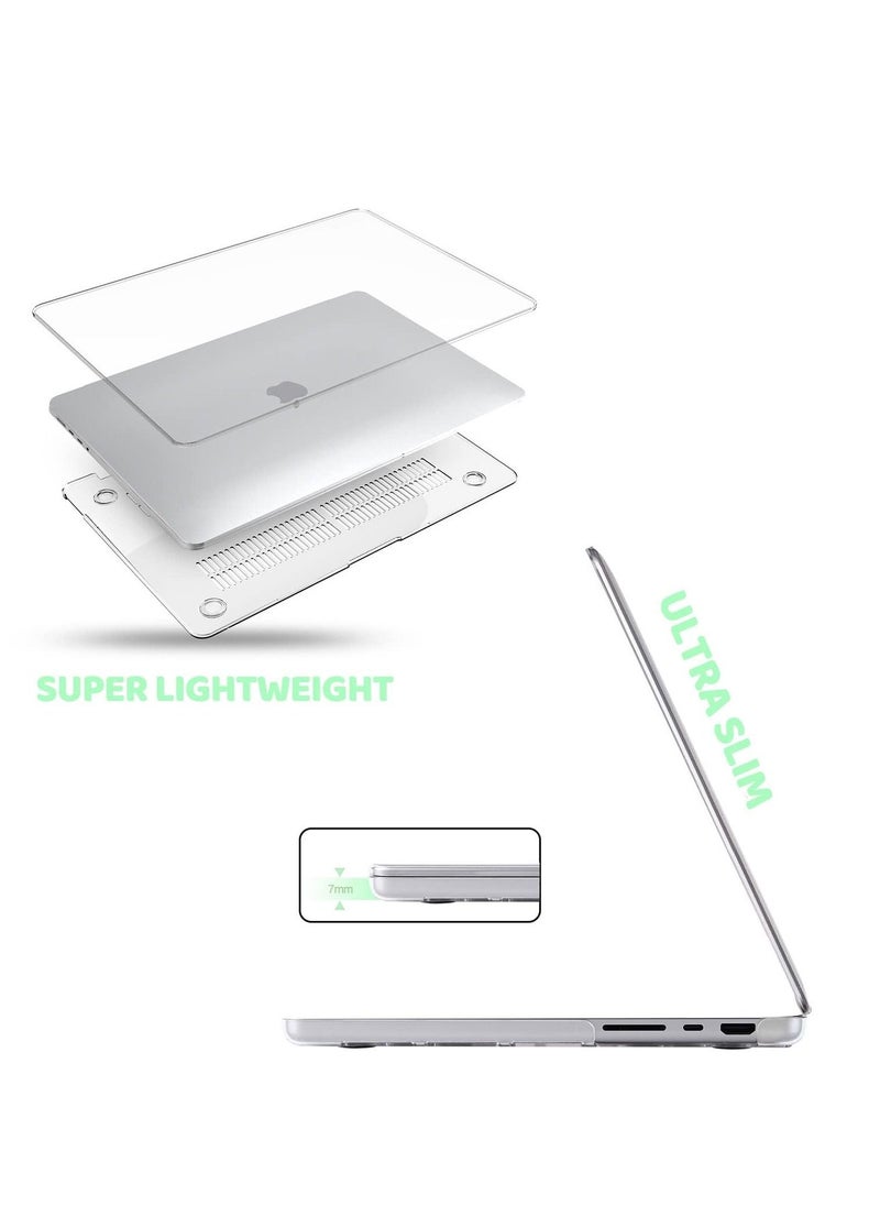 Generic - Hard Shell Case Protective Snap On CoverCompatible with MacBook Pro 14 inch Case 2021-2023 Release M2 A2779 A2442 M1 Pro/Max Chip w/Touch ID/Protective Plastic Hard Shell Case (Crystal Clear) - Image 1