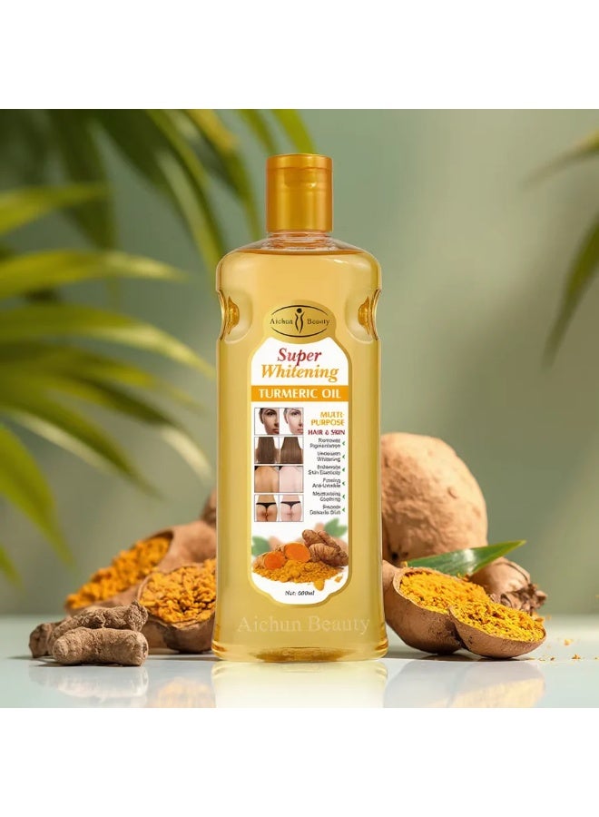 Aichun Beauty Multi Purpose Hair & Skin Turmeric Oil - 600ml - Image 1