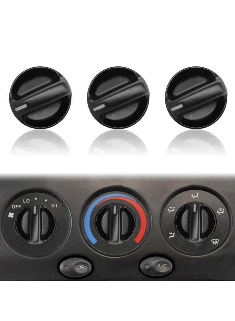 SYOSI Set of 3 AC Heater Blower Fan Control Knob Replacement for 2000 2001 2002 2003 2004 2005 2006 Toyota A/C Climate Control Knob 55905-0C010 - Image 1