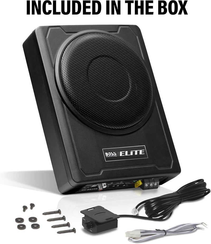 BOSS Audio Systems SLIM8 Elite Series 8 Inch Powered Car Subwoofer - Low Profile with Remote Control - Image 5